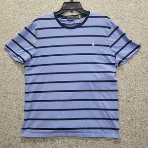 Polo Ralph Lauren Men Custom Slim Fit Striped T Shirt‎ XL Blue Navy